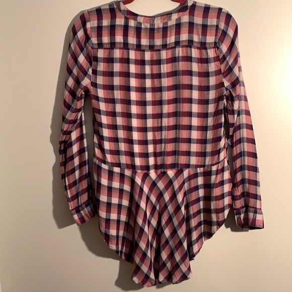 Lucky Brand Incredibly Soft Flannel High Low Hem Tunic Size XS - Picture 5 of 6